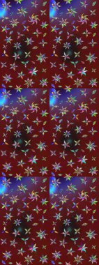 Zarif, parlak ve eskiz kırmızı ve kahverengi desenli. Sabıka baskıları, bebek kıyafetleri, duvar kâğıtları, paket kutuları vb..