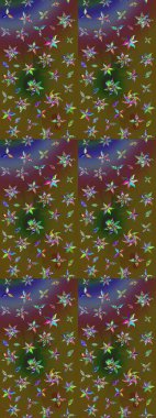 Raster illüstrasyonu. Küçük çaplı çiçeklerdeki basit şirin desenler. Tekstil veya kitap kapakları, imalat, duvar kağıtları, baskı, hediye paketi ve yapıştırma kitabı için çiçek eskiz geçmişi.