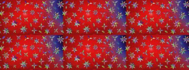 Çiçek. Kırmızı ve mor renklerde. Taslak dekoratif arka plan, çiçek mandala. Raster illüstrasyonu.