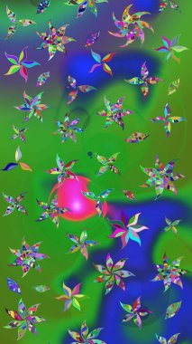 Halk tarzı. Modern çiçek arkaplanı. Moda baskıları için zarif bir şablon. Rengarenk çiçekleri ve yaprakları olan muhteşem bir çiçek deseni..