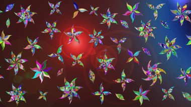 Eski usul küçük çiçekli şirin bir eskiz deseni. Raster illüstrasyonu. Kumaş, duvar kağıdı ve kağıt üzerine baskı yapmak için gelişen arka plan. Moda arka planında parlak buketler.