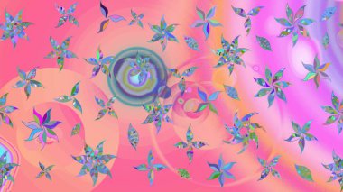 Watercolor sketch pattern. Flowers on pink and neutral colors in watercolor style. Floral print.