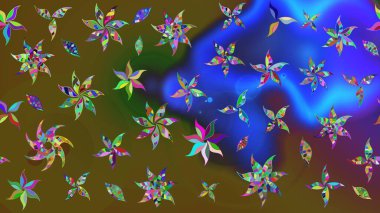 Sabıka fotoğraflarında, bebek kıyafetlerinde, duvar kâğıtlarında, paket kutularında falan kullanılabilir. Raster. Zarif, parlak ve eskiz çiçek deseni tasarımı.