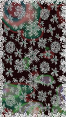 3 boyutlu çiçekler, pürüzsüz. Raster illüstrasyonu. Gri ve siyah renklerde.