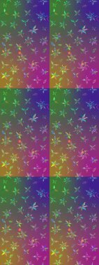 Sabıka fotoğraflarında, bebek kıyafetlerinde, duvar kâğıtlarında, paket kutularında falan kullanılabilir. Zarif, parlak ve eskiz mor ve yeşil çiçek desenli.