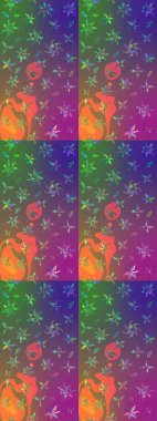 Raster illüstrasyonu. Küçük çiçekteki sevimli çiçek deseni. Çizim.