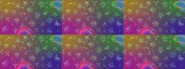 Sevgililer günü ve tebrik kartı konsepti için şık bir davetiye. Üst manzara, yumuşak stil. Mor ve mor renkte manzaralı çiçek deseni. Çiçek kompozisyonu, el boyası, hassas şablon..