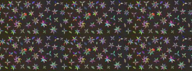 Hediye ambalaj kağıdı, tebrik kartları, posterler ve pankart tasarımı. Gri ve kahverengi renkli çiçekler. Raster düz çiçek çizim deseni.