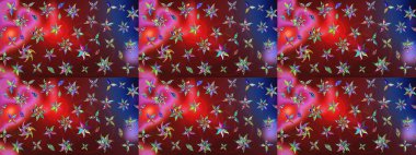 Robot resim. Moda baskıları için zarif bir şablon. Motley illüstrasyonu. Küçük çiçekte güzel bir desen. Çiçekli bahar çiçekleri. Küçük renkli çiçekler..