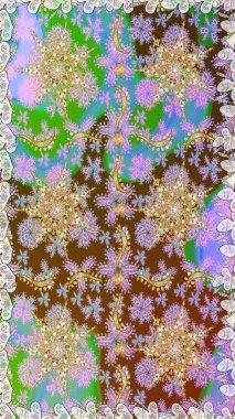 Raster altın pürüzsüz desen. Düz elle çizilmiş klasik koleksiyon. Tarafsız ve kahverengi renklerde altın desenli altın elementler. Arkaplan, kumaş, altın duvar kağıdı.