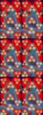 Kırmızı ve kahverengi renkte çiçekler. Kumaş desenli papatya çiçekleri ayrıntıları.