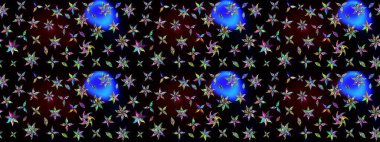 Tekstil ve kapak tasarımı için mükemmel. Renkli siyah ve mavi çizim deseni. Doodle tarzı. Siyah ve mavi renkte çiçekler. Elle çizilmiş sonbahar çiçeği deseni..