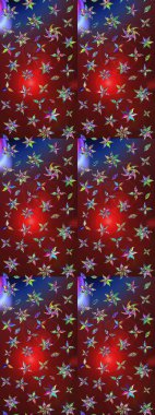 Doğa. - Kırmızı ve kahverengi çiçekler. Raster deseni. Küçük çiçekte güzel bir desen var. Çiçek arkaplan. Çiçek kolajı. Çiçek bileşimi.