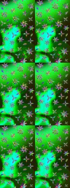 Raster illüstrasyonundaki çiçek desenli çizim. Güzel kumaş deseni. Düz Çiçek Elementleri Tasarımı. Renkli Bahar Teması çizim şablonu.