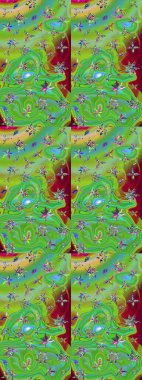 Raster illüstrasyonu. Küçük çaplı çiçeklerdeki basit şirin desenler. Tekstil veya kitap kapakları, imalat, duvar kağıtları, baskı, hediye paketi ve yapıştırma kitabı için çiçek eskiz geçmişi.