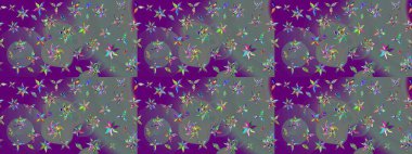 Nazik, sevimli çiçek arkaplanı. Mor ve nötr renkte çiçekler. Raster çiçek desenli ve çiçekli..