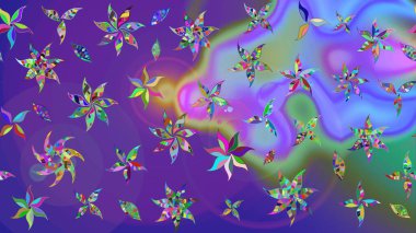 Küçük çaplı çiçeklerdeki basit şirin desenler. Tekstil veya kitap kapakları, imalat, duvar kağıtları, baskı, hediye paketi ve yapıştırma kitabı için çiçek eskizi geçmişi. Raster illüstrasyonu.