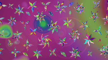 Raster illüstrasyonu. Güzel kumaş deseni. Bahar çiçekli güzel bir çiçek deseni..