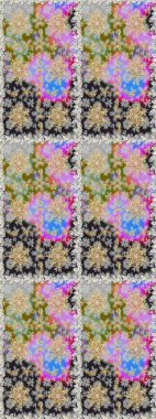 Kusursuz soyut bir arkaplan. Oriental raster klasik gri, nötr ve altın desenli. Raster illüstrasyonu.