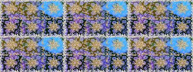 Doku arka planında altın duvar kâğıdı. Altın element mavi ve gri renklerde. Damask kusursuz yinelenen arkaplan. Barok tarzında altın çiçekli süs..