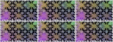 Raster illüstrasyonu. Gri ve nötr renklerde, altın elementlerle klasik, pürüzsüz desen.