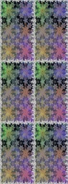 Raster geometrik arka plan. Altın rengi, kusursuz çizim. Gri ve nötr renklerde, altın çiçekli altın desenler. Senin tasarımın için, duvar kağıdı..