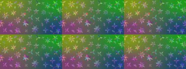 Yeşil ve mavi renkte çiçekler. Nazik, narin çiçek arkaplanı. Raster çiçek desenli ve çiçekli..