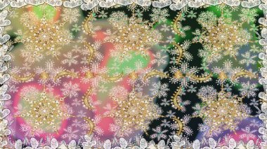 Raster geometrik arka plan. Tarafsız ve bej renklerde altın çiçekli altın desenler. Altın rengi, kusursuz çizim. Senin tasarımın için, duvar kağıdı..