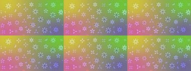 Renkli Bahar Teması eskiz kalıbı. Düz Çiçek Elementleri Tasarımı. Raster illüstrasyonu. Çiçek deseni. Chichi kumaş deseni çiz.