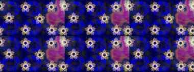 Raster illüstrasyonu. Kar tanelerinin soyut arkaplanlı Noel şablonu. Mavi, gri ve siyah kar taneleri. Noel ve Yeni Yıl moda baskıları için tatil tasarımı.