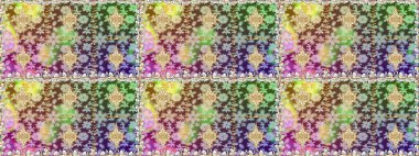 Kusursuz damaske klasik altın desen. Tekrarlayan elementlerle soyut arkaplan oluşturun. Tarafsız renklerde altın rengi ve altın elementler üzerinde altın pürüzsüz desen. Raster illüstrasyonu.