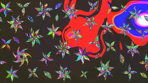 Çizim çiçek deseni duvar kağıdı, web sitesi arka planı, ambalaj kağıdı, davetiye, broşür, afiş veya web sitesi için kullanılabilir. Karalama elementleri. El çizimi Raster illüstrasyonu.