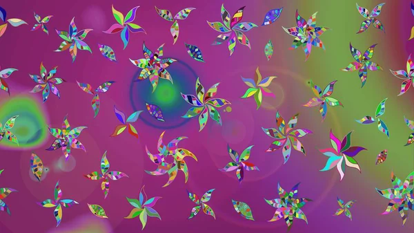 Raster illüstrasyonu. Güzel kumaş deseni. Bahar çiçekli güzel bir çiçek deseni..