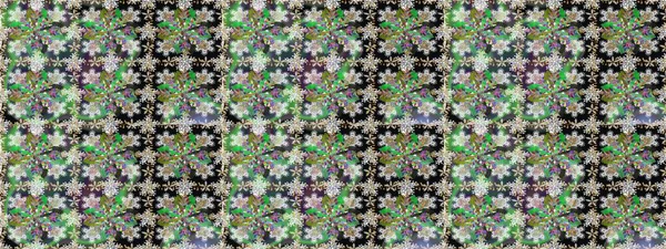 Kusursuz soyut bir arkaplan. Oriental raster klasik gri, yeşil ve altın desenli. Raster illüstrasyonu.