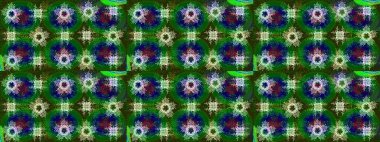 Altın desenli çiçek dekoru. Davetiyeler, kartlar, web sayfası için Raster illüstrasyon. Doğu tarzı element. Tasarım şablonu için çizgi çizimi sınırı. Gri, mavi ve yeşil renklerde altın element.