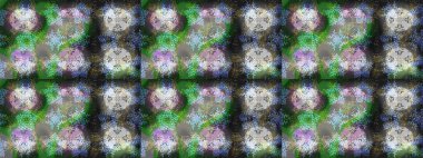 Farklı kar taneleri toplayıcısı, gri, yeşil ve nötr renklerde kış elementleri. Raster Noel soyut renkli arkaplan ve tatlı kar tanesi.