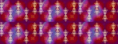 Renkli kar taneleri Raster çizimi. Güzel bir kış süsü. Mor, kırmızı ve mor kar tanelerinden izole edilmiş..