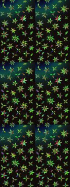 Raster illüstrasyonundaki çiçek desenli çizim. Siyah ve gri renkte çiçekler.