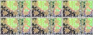 Raster illüstrasyonu. Kusursuz desenli altın elementler. Kart, duvar kağıdı, ambalaj ve tekstil için klasik tasarım. Tarafsız ve gri renklerin kraliyet retro 'su. Altın şablon. Çiçeksel klasik doku.