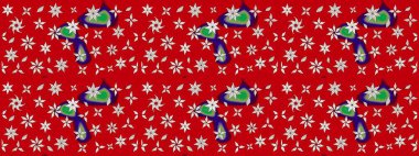 Kırmızı ve nötr renkte güzel çiçekli eskiz deseni, suluboya çiçek deseni, duvar kağıdı, kart veya kumaş için fayanslı. Raster..