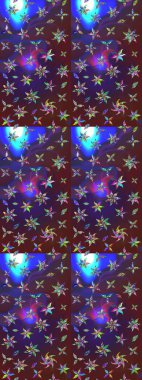 Çiçekli zambakların eskiz geçmişi. Çiçek tasarımı için inanılmaz bir kolaj cenneti tarzı. Parlak çiçek kolajı. Çiçekler mor ve mor..