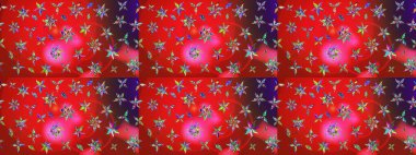 Raster illüstrasyonu. Çizim kalıbı. Ultraviyole kumaş deseni. Organik motif arkaplanı.