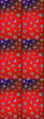 Renkli Bahar Teması eskiz kalıbı. Düz Çiçek Elementleri Tasarımı. Süslü kumaş deseni. Raster illüstrasyonunda çiçek deseni çizimi.