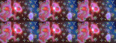 Küçük çiçekte güzel bir çiçek deseni var. Çiçekli çiçek deseni, suluboya. Raster deseni.