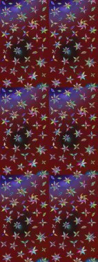 Çiçekli, yapraklı, çiçek desenli eskiz. Raster illüstrasyonu. El çizimi.