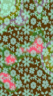 Kumaş, tekstil, duvar kağıdı baskısı için. Eski usul. Eskiz geçmişi. Raster illüstrasyonu. Renkli desenli eskiz deseni, nötr ve kahverengi çiçekler ve dekoratif elementler.