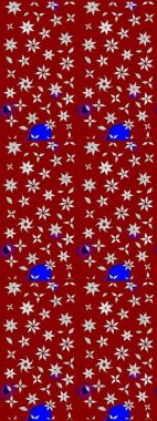 Raster güzel kumaş deseni çiziyor. Düz Çiçek Elementleri Tasarımı. Renkli Bahar Teması eskiz kalıbı. Çiçek deseni.