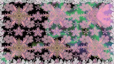 Çiçekleri, deniz kabukları, mandalaları ve suluboya efektleriyle donanma geçmişi. Yatak çarşafları, ceket, paket tasarımı, kumaş ve moda kavramları için tekstil baskısı. Kusursuz etnik tasarım.