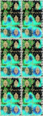 Şık bir grafik desen. Duvar kâğıdı barok, İspanyol kumaşı. Çiçek deseni. Kusursuz raster arka plan. Kahverengi ve bej renklerdeki altın elementler.