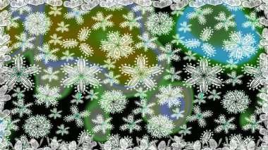 Düz çiçek öğeleri tasarım. Raster. Bahar Tema Dikişsiz desen arka plan rengi.